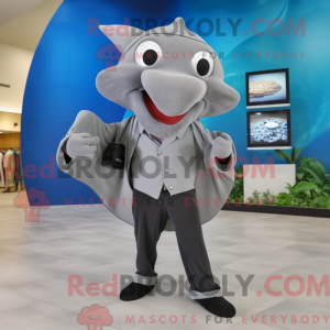 Gray Stingray mascot...