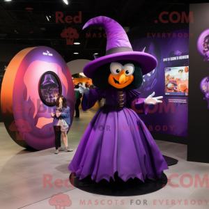 Purple Witch mascot costume...