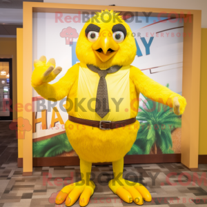 Lemon Yellow Hawk maskot...