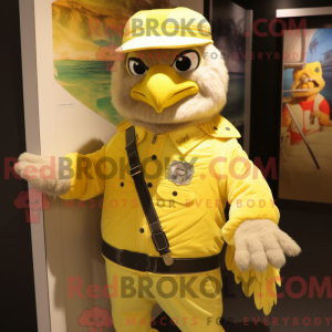 Lemon Yellow Hawk mascot...