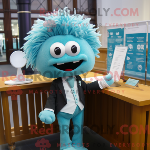 Cyan Anwalt Maskottchen...