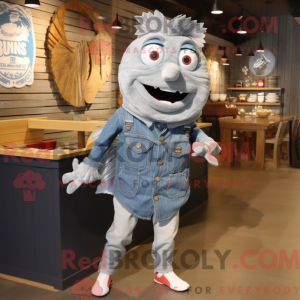 Gray Fish And Chips mascot...