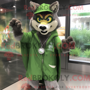 Olive Wolf mascot costume...