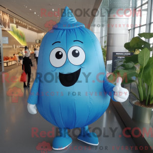 Blue Melon mascot costume...