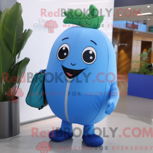 Blå Melon maskot kostume...