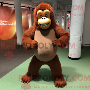 Brown Orangutan mascot...