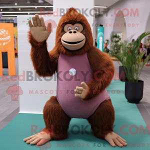 Brun orangutang maskot...