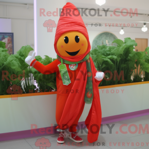 Rød gulerod maskot kostume...