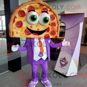 Lavender Pizza Slice mascot...