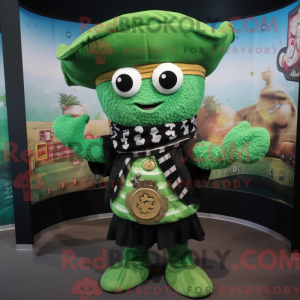 Grønn piratmaskotdraktfigur...