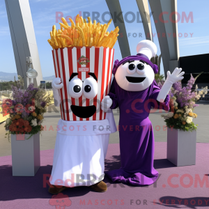 Purple French Fries mascot...