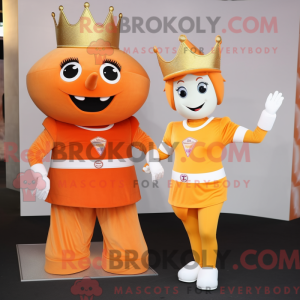 Orange Queen mascot costume...