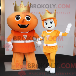 Orange Queen maskot kostume...