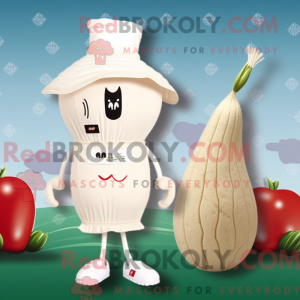 Beige Radish mascot costume...