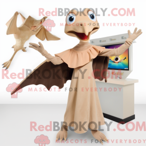 Tan Pterodactyl mascot...