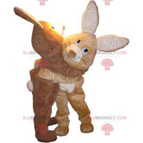 2 mascotas de conejo, una marrón y otra beige - Redbrokoly.com