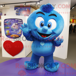 Blue Heart mascot costume...