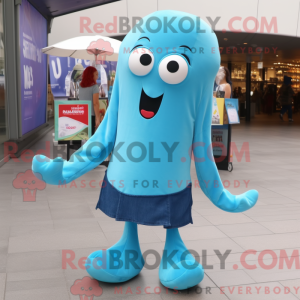 Maskotka Sky Blue Squid w...