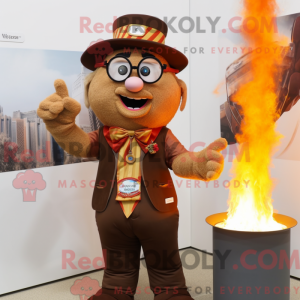 Brown Fire Eater mascot...