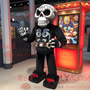 Black Skull maskot kostume...