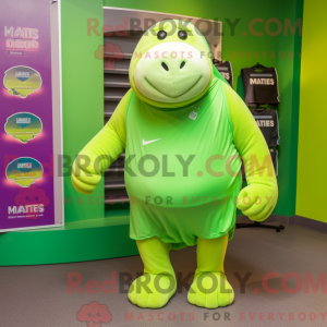 Lime Green Walrus mascot...