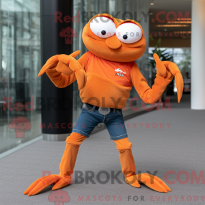 Postava maskota oranžového...