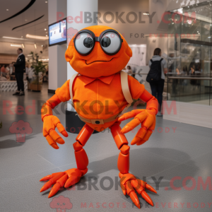 Orange Crab mascot costume...