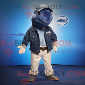 Navy Humpback Whale mascot...