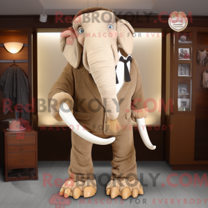 Beige Mammoth maskot...