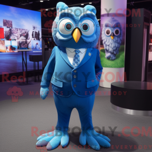 Blue Owl maskotdraktfigur...