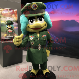 Green Beret mascot costume...