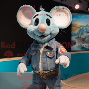 Maskotka Cyan Mouse w...