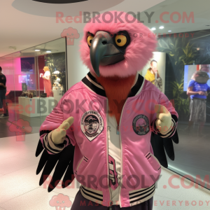 Pink Vulture mascot costume...