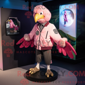 Pink Vulture mascot costume...