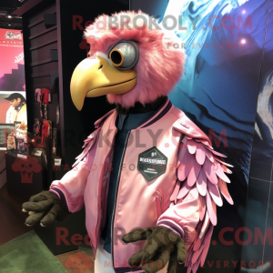 Pink Vulture mascot costume...