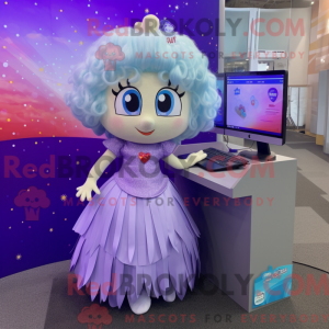 Lavender Computer mascot...