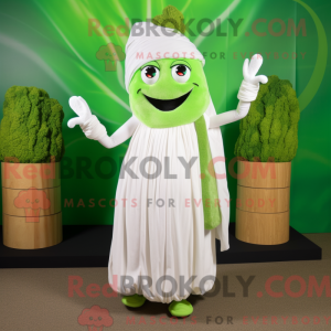 White Celery mascot costume...