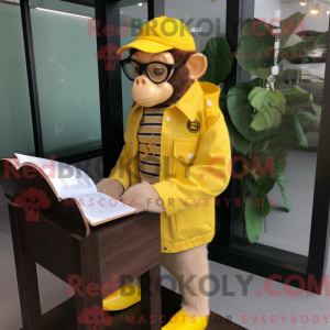 Citrongul chimpanse maskot...