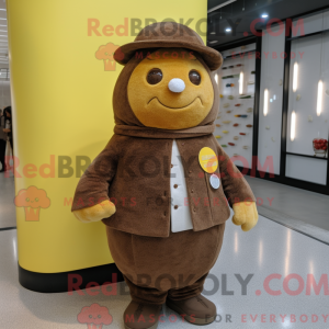 Brown Lemon mascottekostuum...
