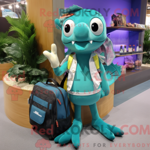 Teal Barracuda mascot...