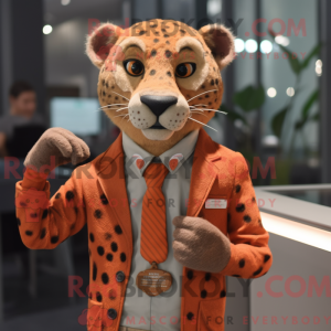 Rust Cheetah maskot kostume...
