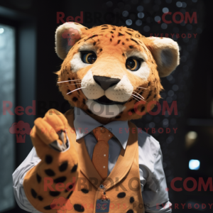 Rust Cheetah mascot costume...