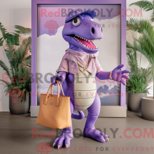 Lavender Allosaurus mascot...