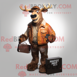 Rust Moose mascot costume...