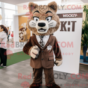 Brown Lynx mascot costume...