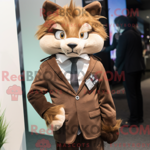 Brun Lynx-maskotdraktfigur...