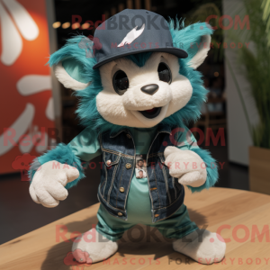 Teal Skunk mascottekostuum...