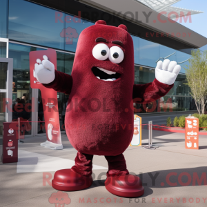 Maroon Candy maskot kostume...