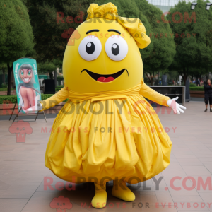 Yellow Hamburger mascot...