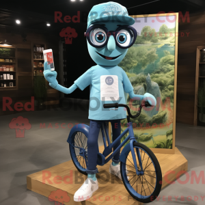 Cyan Unicyclist maskot...